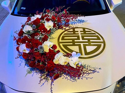 Chữ gỗ Song Hỷ tròn - Wedding nhiều kiểu [Gỗ nhẹ - Sơn thủ công] ĐK 30-40cm CHUGO-23
